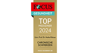 Focus Siegel 2024 Top Medizinerin für Chronische Schmerzen Univ. Prof. Dr. Heike Rittner