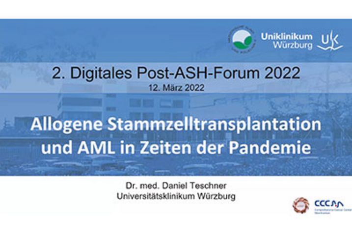 Videovortrag zu "Allogene Stammzellentransplantationen und AML in Zeiten der Pandemie"