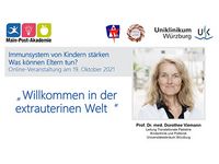 Titel Abendsprechstunde Immunsystem von Kindern: Prof. Viemann