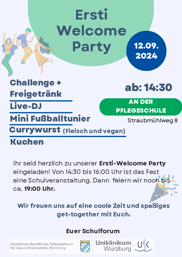 Flyer Einladung zur Ersti-Party