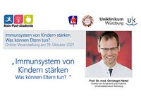 Titel Abendsprechstunde Immunsystem von Kindern: Prof. Härtel
