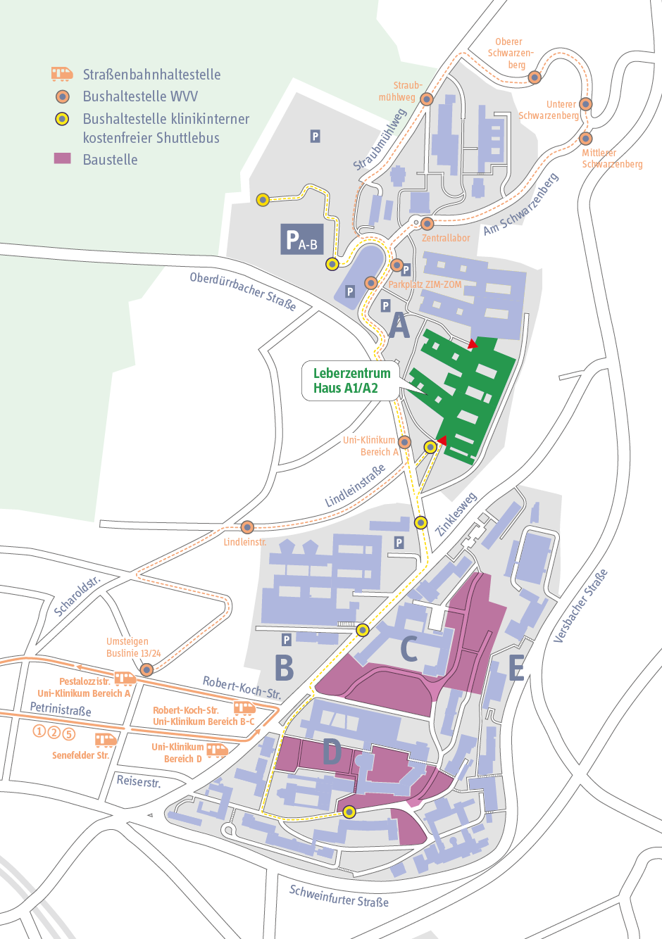 Lageplan Leberzentrum