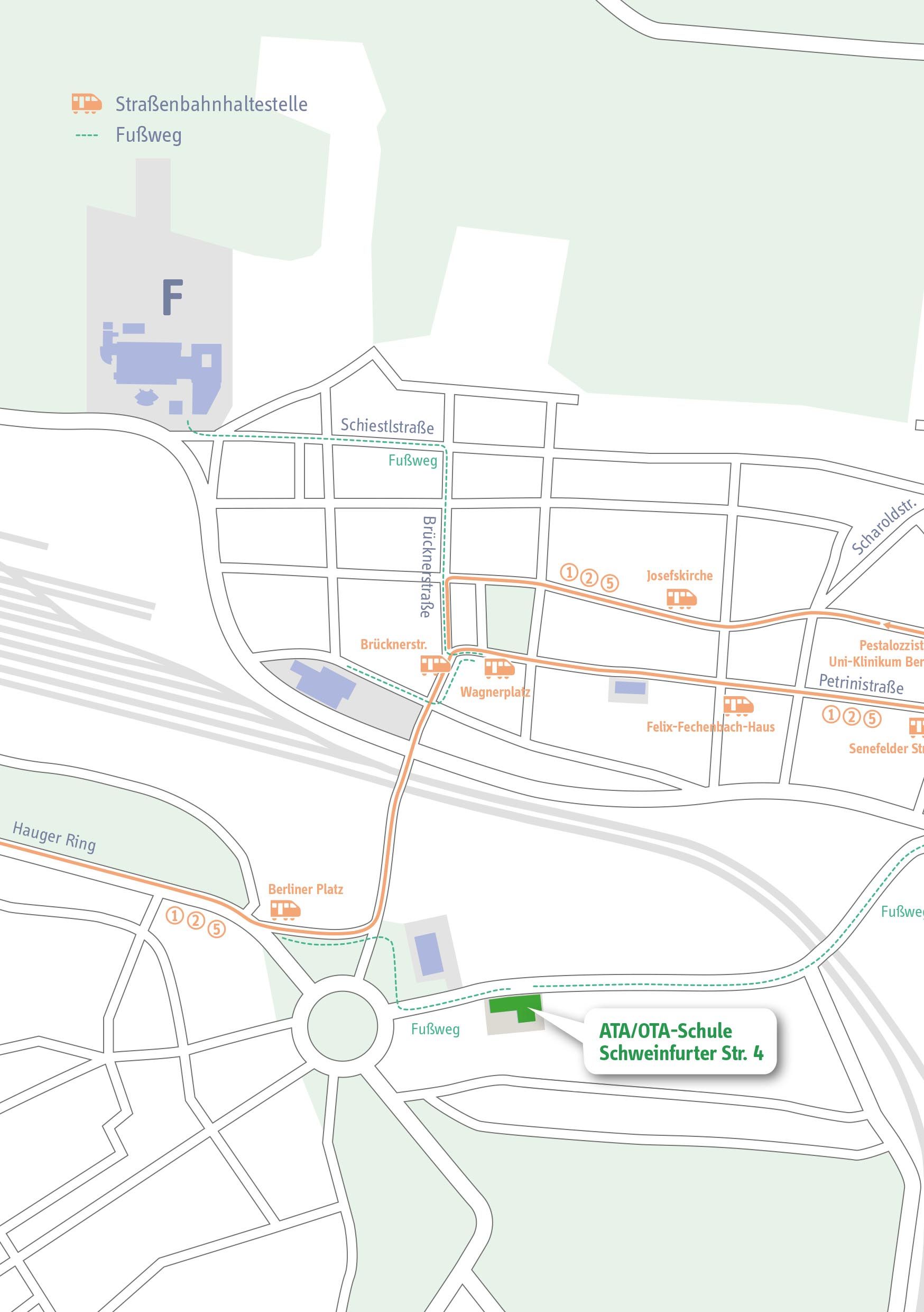 Bild des Lageplans der ATA- / OTA-Schule