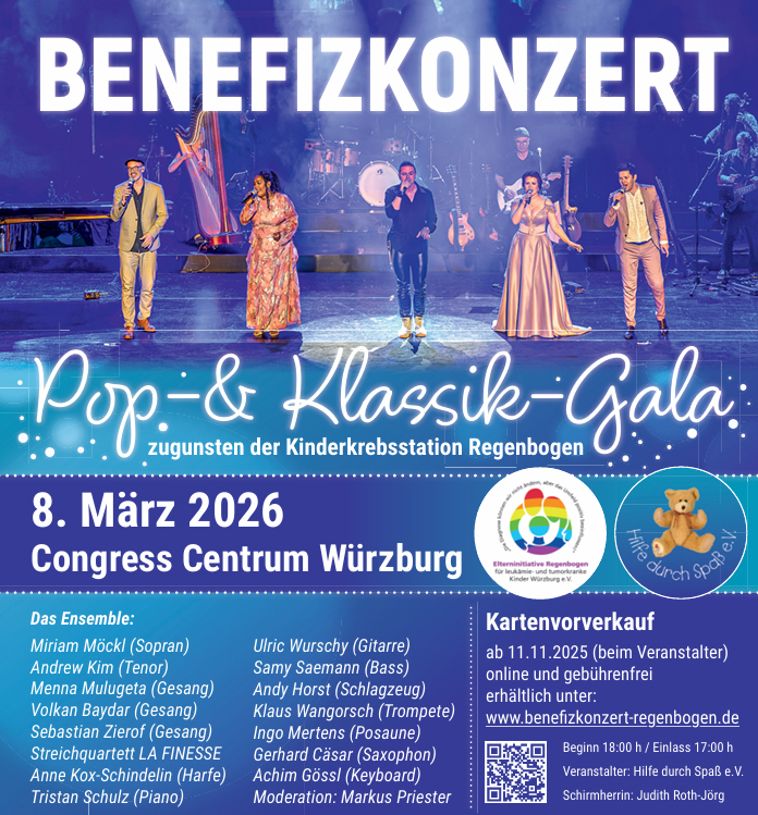 Benefizkonzert zugunsten der Kinderkrebsstation Regenbogen
