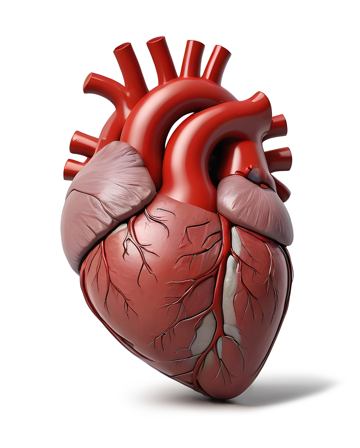 Dekoratives Bild: schematische Darstellung eines Herzens, im Hintergrund eine schematische EKG-Linie 